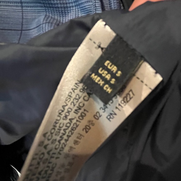 Massimo dutti leather racing jacket in dark blue - Picture 5 of 10